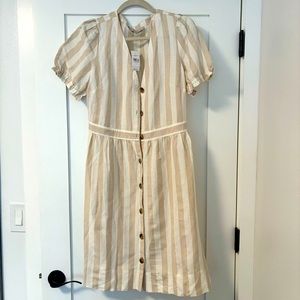 Loft Striped Linen Dress